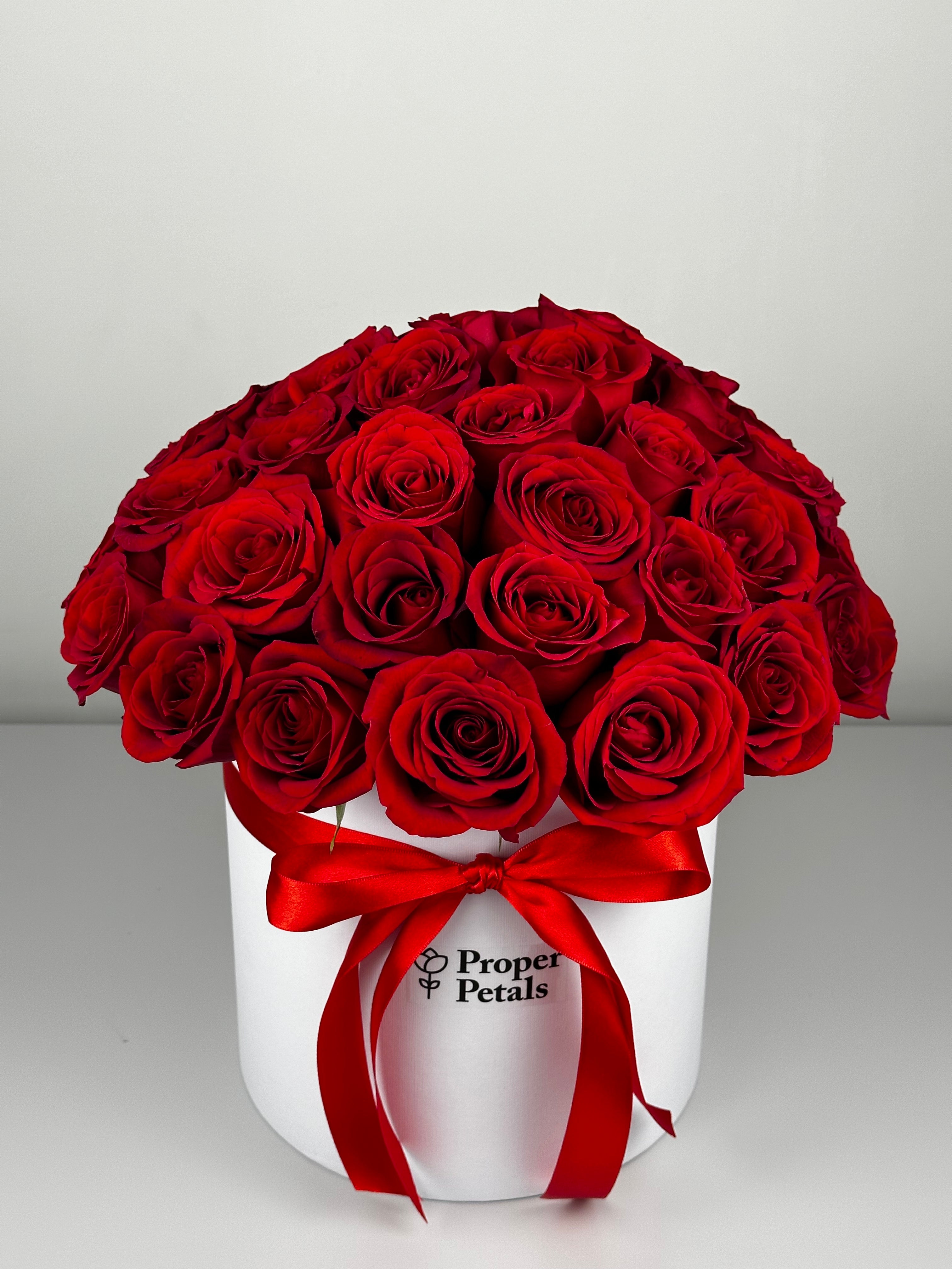 Proper Rose 25-100 Red Roses In Box – Proper Petals | Dallas Florist | Flowers In ...