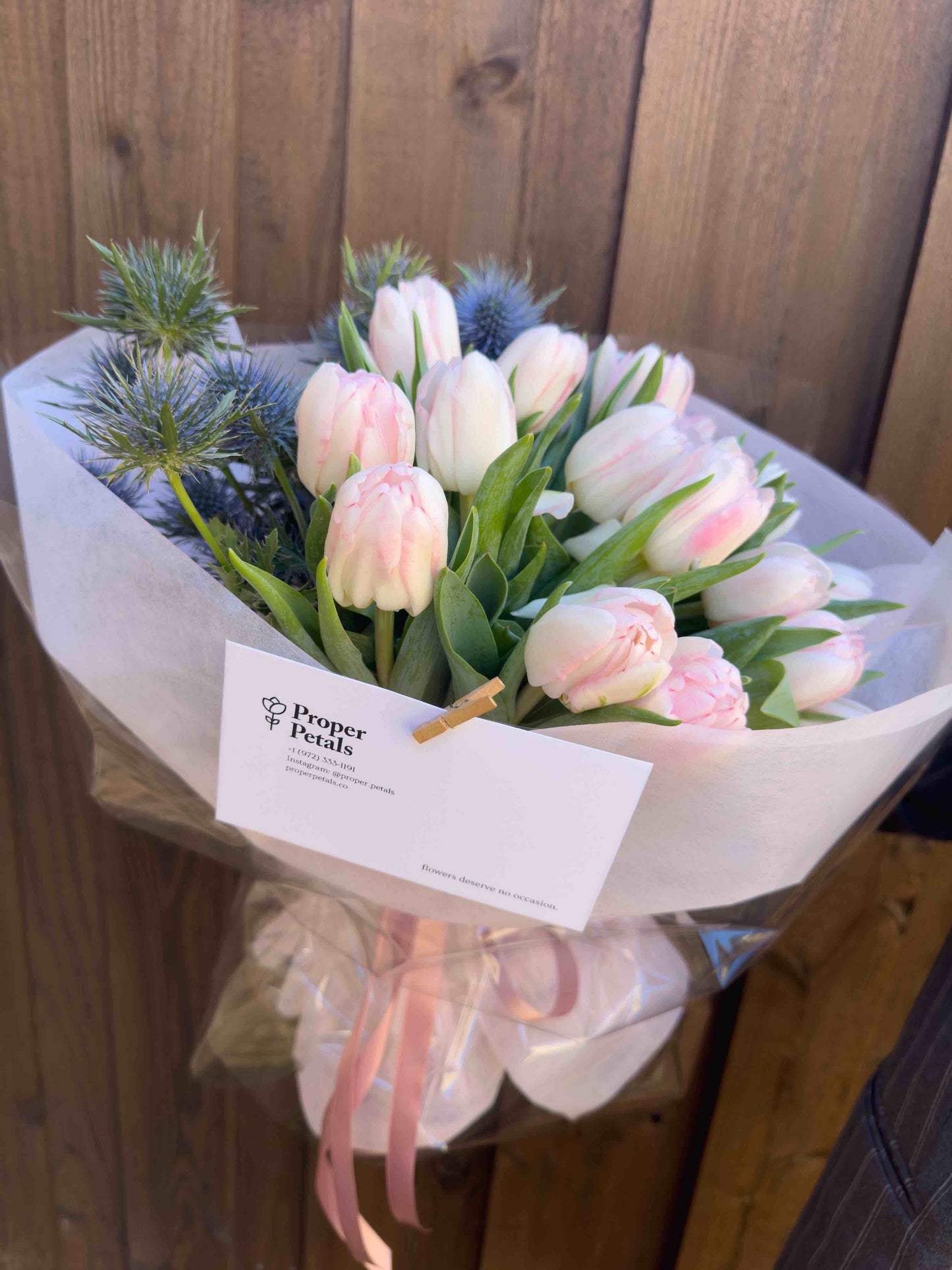 Tulips & Eryngium Bouquet