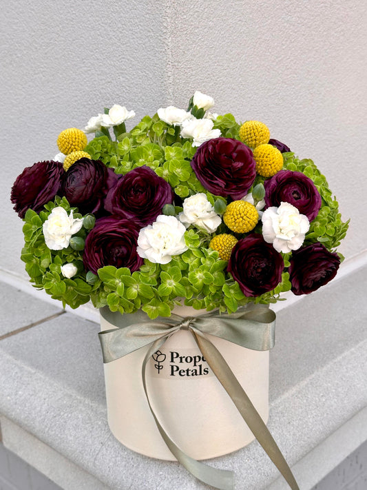 Ranunculus & Hydrangea In Box